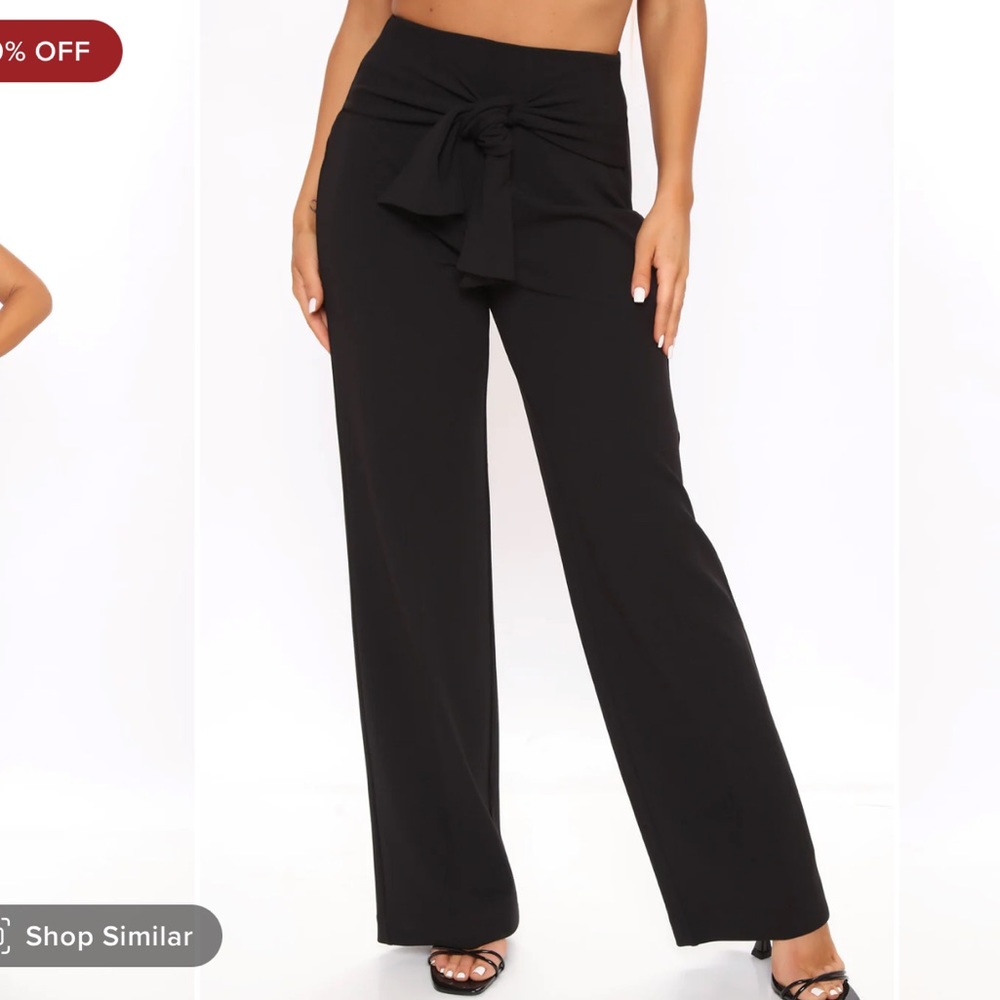 NWT fashion nova Sasha tie waist pants